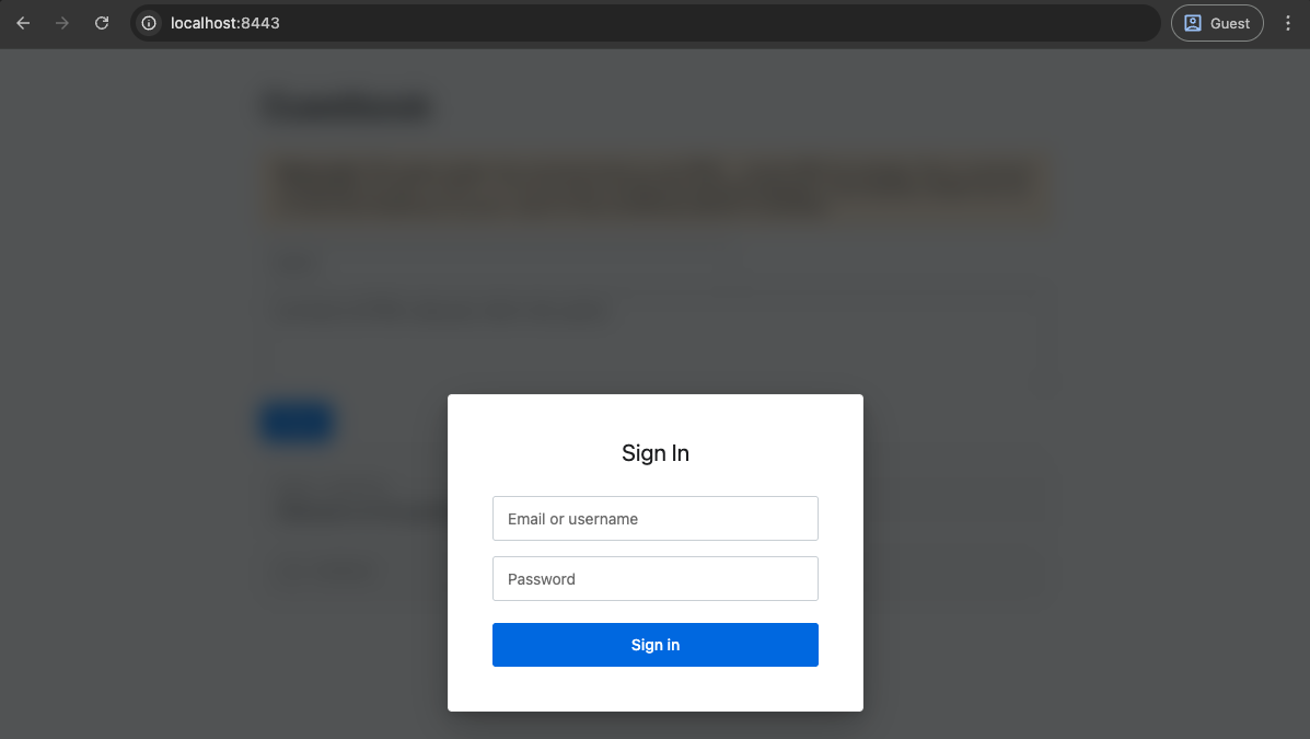 The fauxfront overlay fired via stored XSS